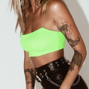 Princess Polly Lime Green Crop Top